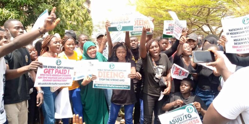 Nigerian students protest over ASUU strike