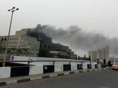 BREAKING: Fire razes Ministry of Finance headquarters