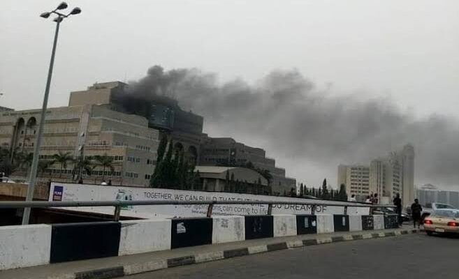 BREAKING: Fire razes Ministry of Finance headquarters