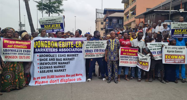 ‘Please don’t displace us,’ Apongbon traders plead over eviction order