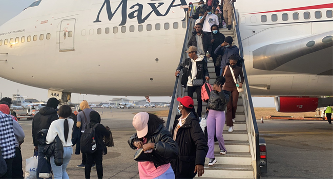 BREAKING: First batch of Nigerians from Ukraine arrives Abuja