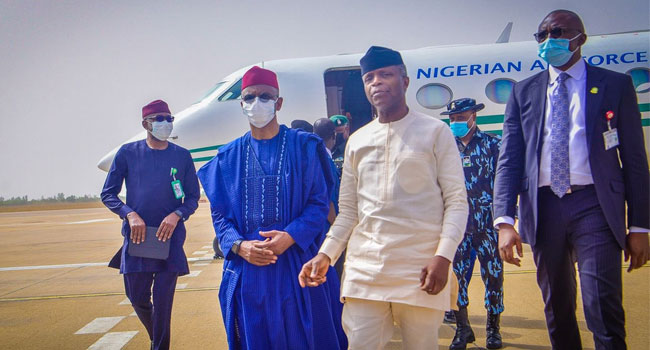 BREAKING: Osinbajo visits Kaduna after train attack