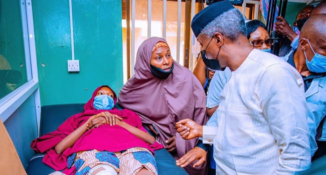 ‘Saddened’ Osinbajo, El-Rufai visit Kaduna train attack victims