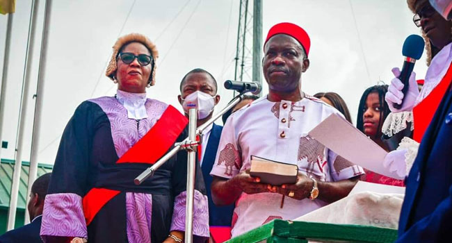Soludo sworn in as Anambra Governor in low-key event