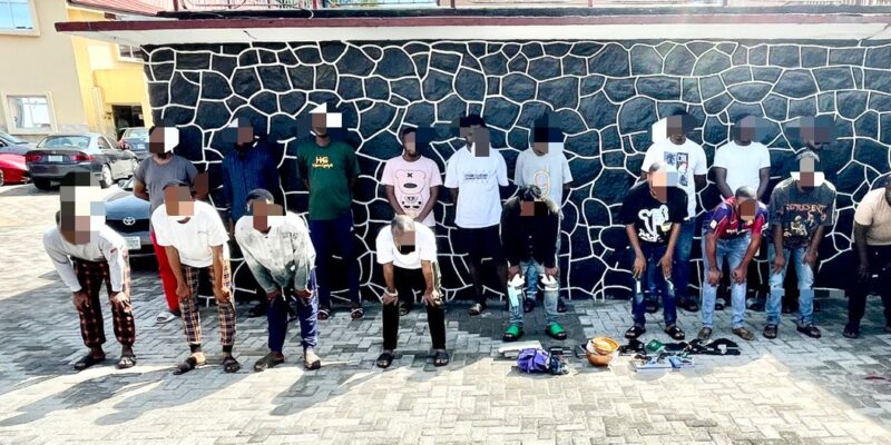 EFCC arrests 18 suspected internet fraudsters in Lagos