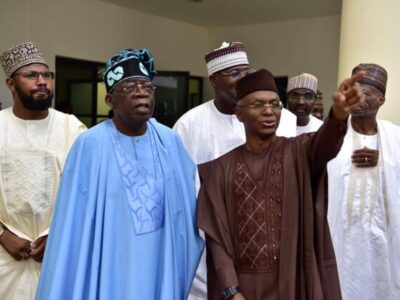 Tinubu visits El-Rufai, donates N50m to victims of train attack