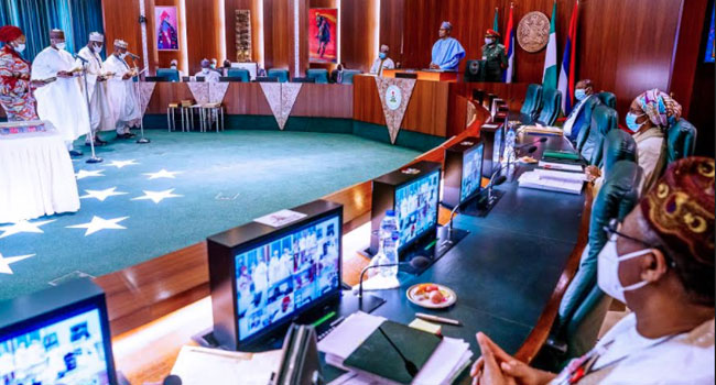 Buhari presides over FEC meeting, swears in four permanent secretaries