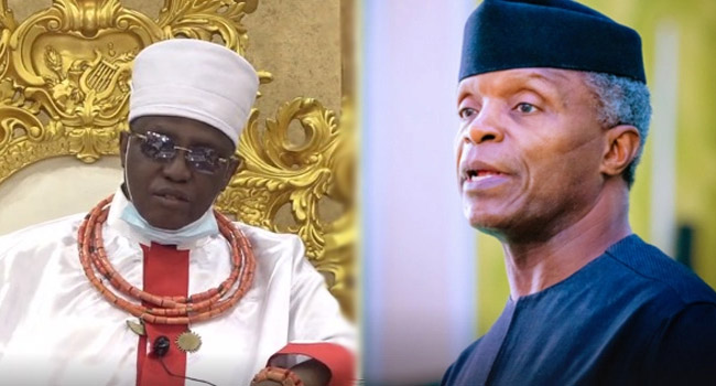 2023: Osinbajo visits Oba of Benin, says his desire is to serve Nigeria