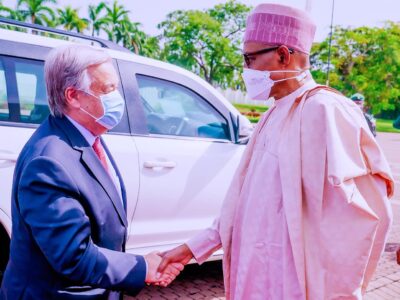 Buhari receives UN Secretary-General at State House