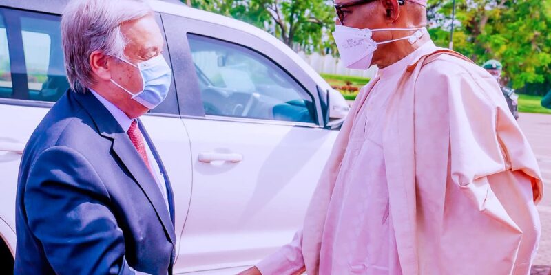 Buhari receives UN Secretary-General at State House