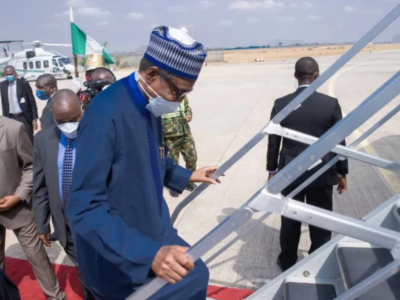 JUST IN: Buhari departs for Abu Dhabi, to meet new UAE President