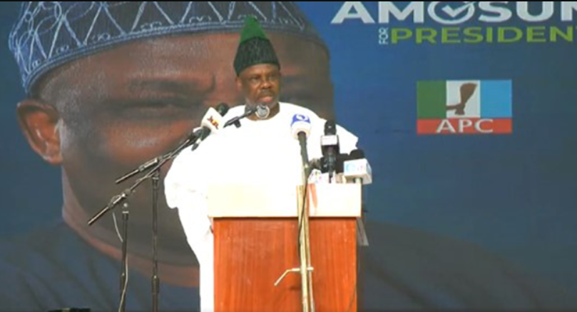 Amosun officially declares for president, vows to harness Nigeria’s potentials