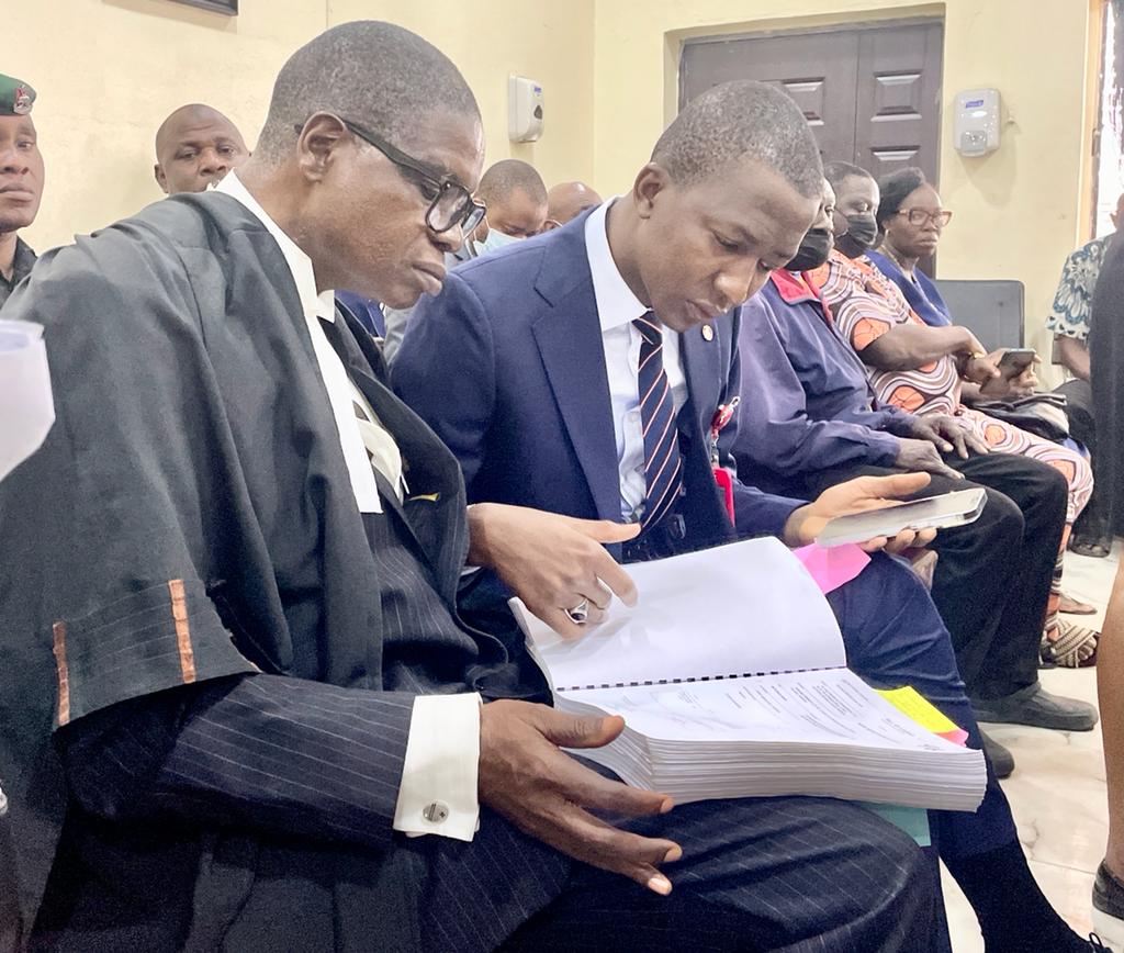 PICTORIAL: EFCC Chairman arrives courtroom for trial of Nadabo Energy Ltd