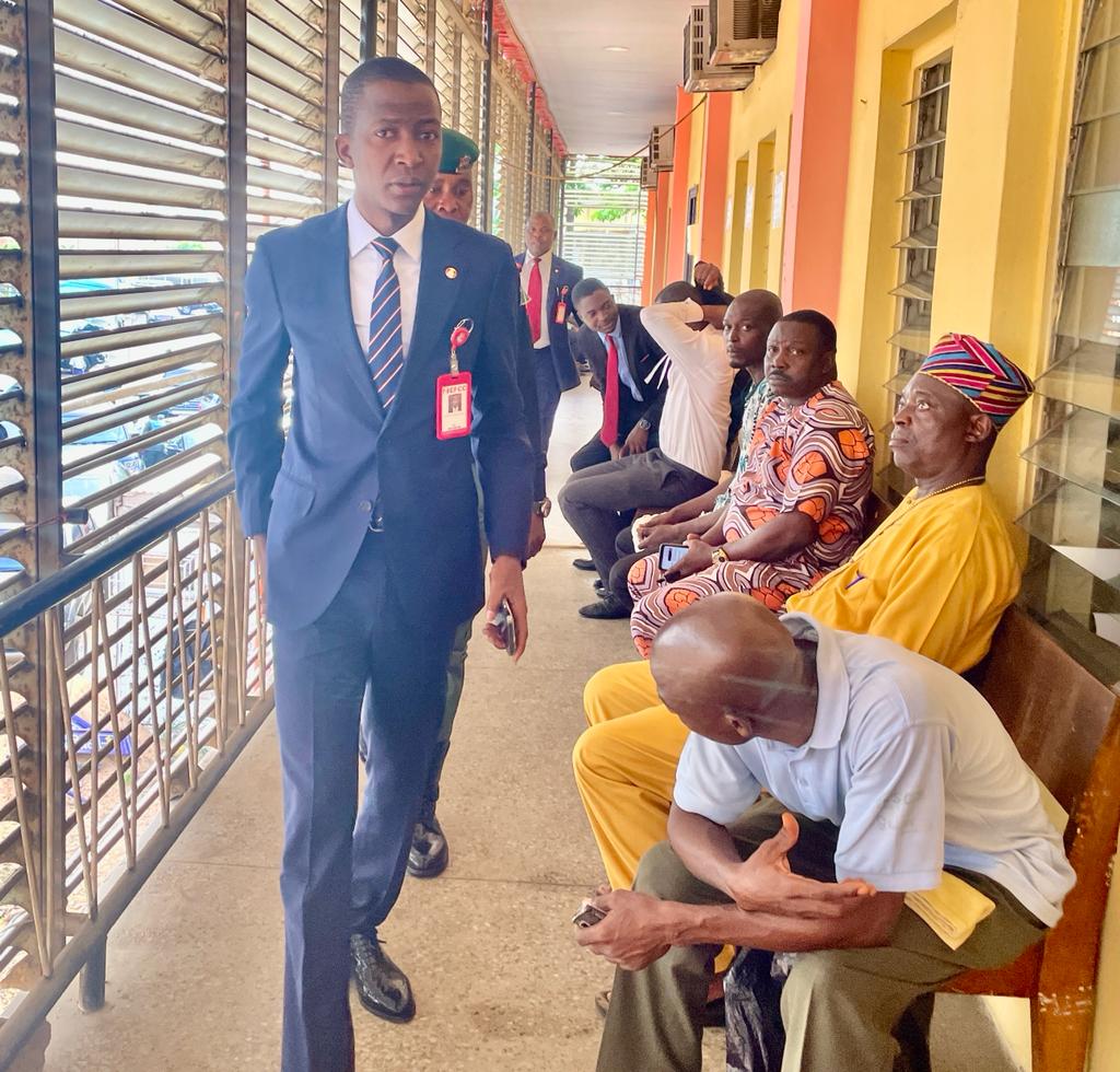 PICTORIAL: EFCC Chairman arrives courtroom for trial of Nadabo Energy Ltd