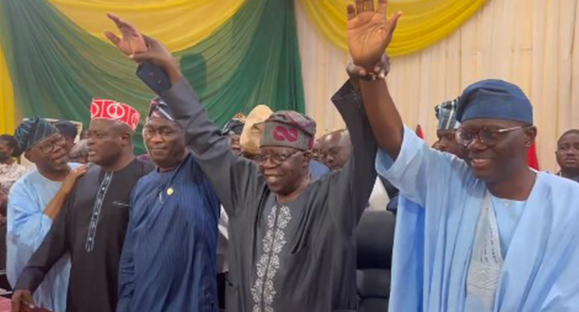 2023: Tinubu endorses Sanwo-Olu, Hamzat for second term