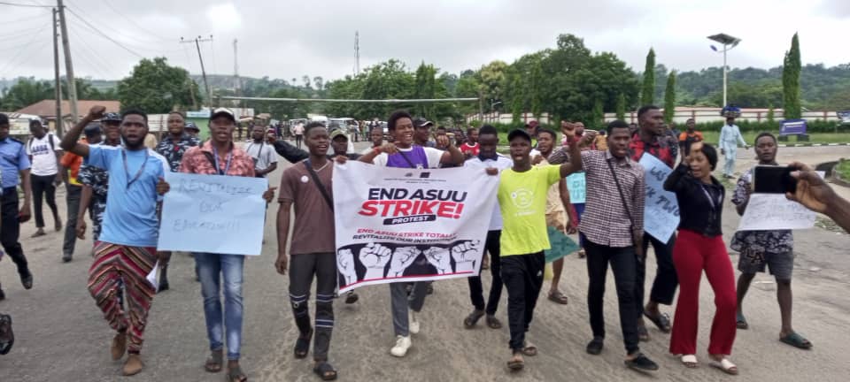 ASUU: Ondo students protest strike