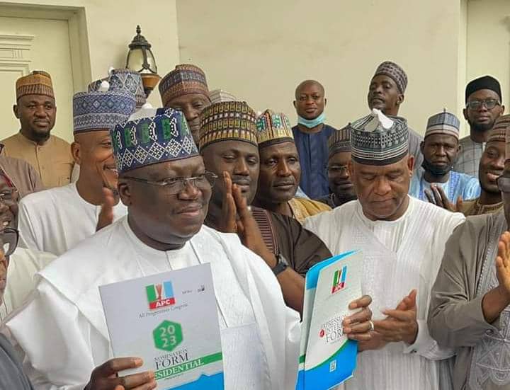 ICYMI: Senate president, Ahmad Lawan obtains N100m APC presidential form