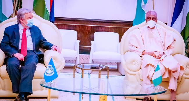 Buhari receives UN Secretary-General at State House