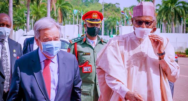 Buhari receives UN Secretary-General at State House