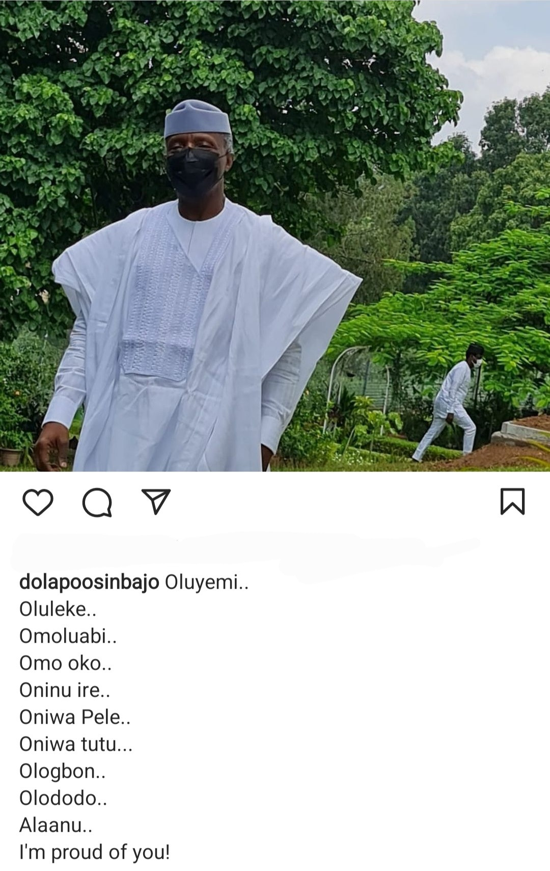 ‘I’m proud of you:’ Dolapo Osinbajo eulogises husband after APC presidential primary