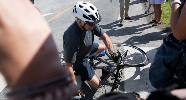 ‘I am good’: Biden falls from bike but is unhurt