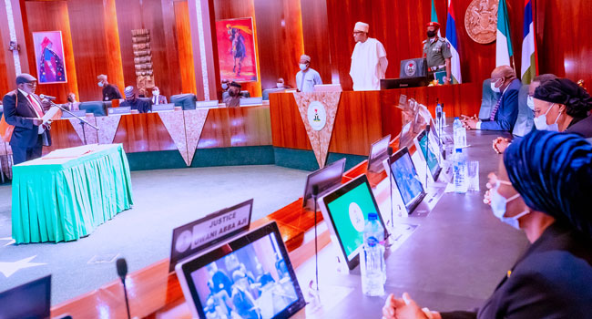 BREAKING: Justice Olukayode Ariwoola takes oath of office as acting CJN