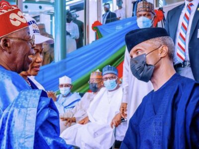 JUST IN: Osinbajo congratulates Tinubu on his victory at APC presidential primary