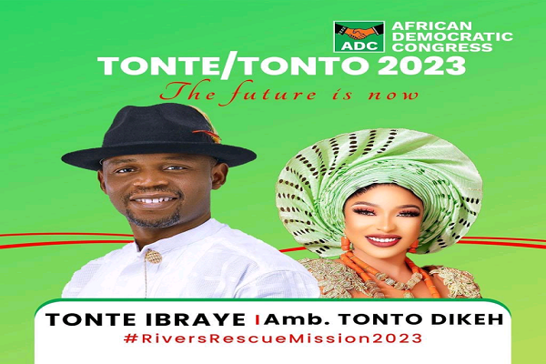 Tonto Dikeh emerges running mate to ADC guber candidate in Rivers