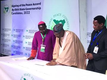 Ekiti guber candidates sign peace accord ahead of poll
