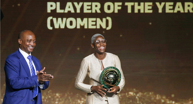 Oshoala wins record fifth African women’s player of the year award