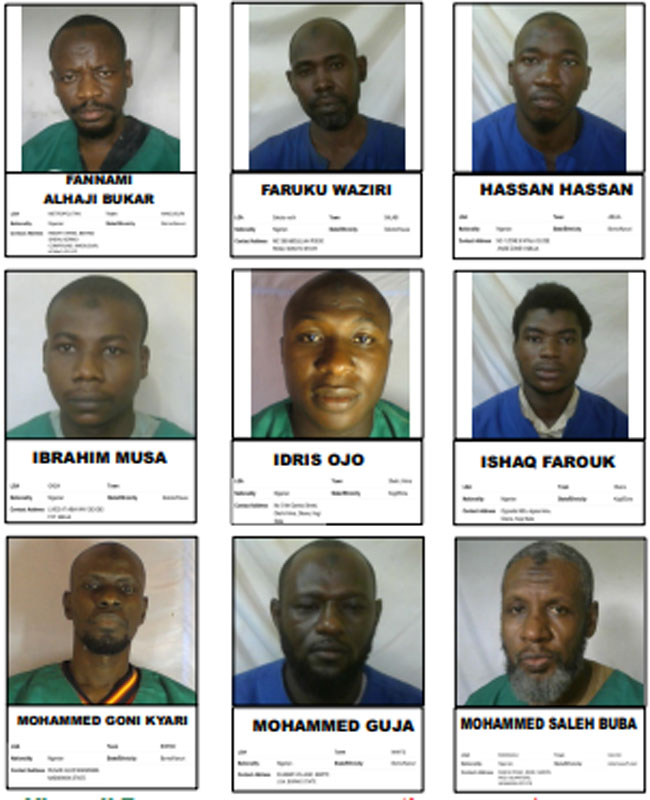 [JUST IN] Kuje Prison Attack: FG declares 33 Boko Haram Terrorists wanted