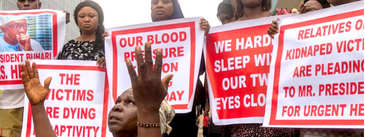 Relatives of Kaduna train attack victims’ protest in photos