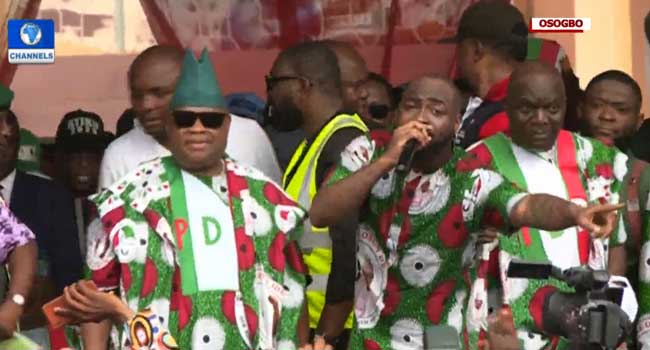 Atiku, Okowa, Davido woo Osun voters for Adeleke