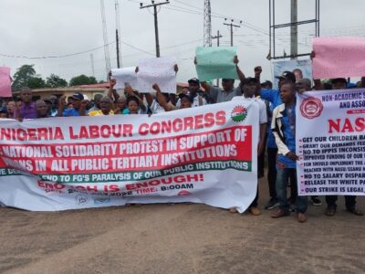 NLC holds nationwide protest in solidarity with striking university unions