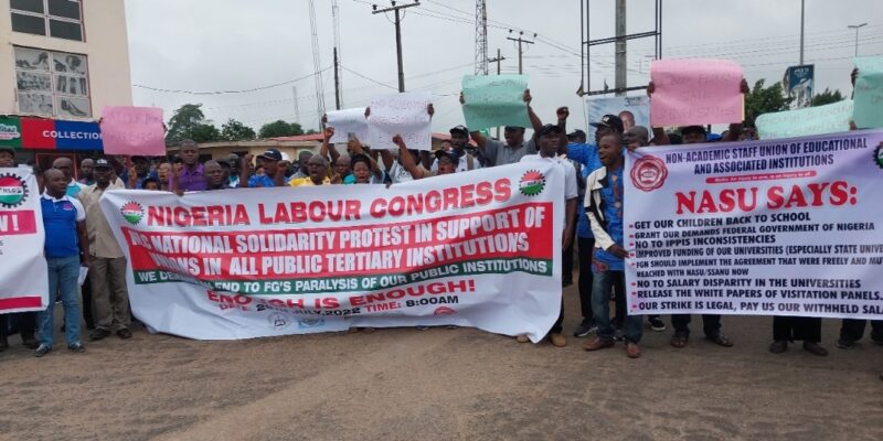 NLC holds nationwide protest in solidarity with striking university unions