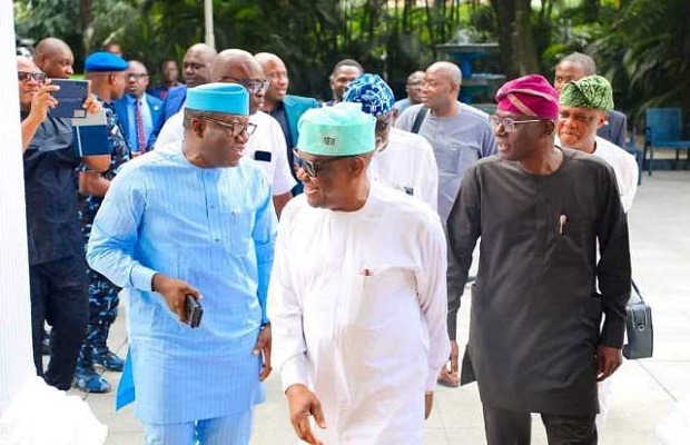 Fayemi, Sanwo-Olu, Akeredolu visit Wike in Rivers