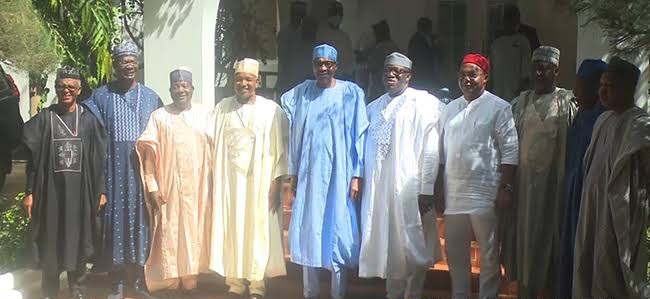 APC Governors visit Buhari in Daura, praise Tinubu-Shettima ticket