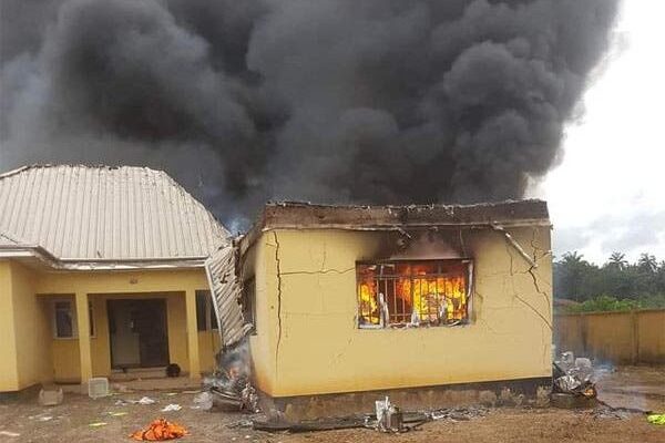 BREAKING: Hoodlums set INEC office ablaze in Enugu