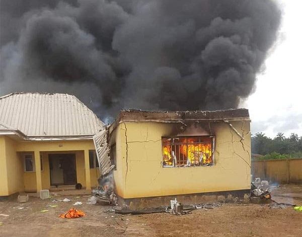 BREAKING: Hoodlums set INEC office ablaze in Enugu