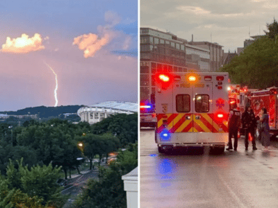 Lightning strikes two people dead near white house