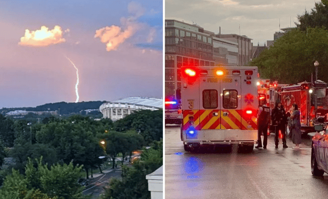 Lightning strikes two people dead near white house