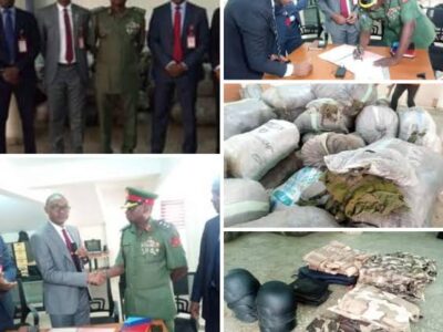 EFCC hands over recovered equipment, accoutrement to Nigerian military