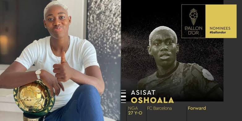 Nigeria’s Asisat Oshoala nominated for 2022 Ballon d’Or