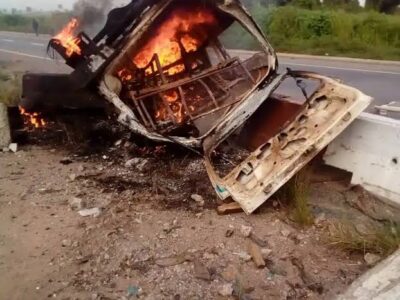 Four people burnt to death, 16 injured in Lagos-Ibadan crash