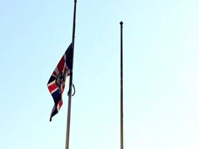 Flag flies at half-mast at British High Commission