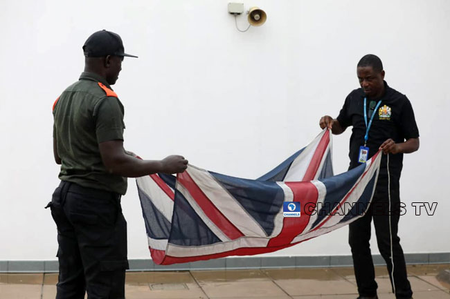 Flag flies at half-mast at British High Commission