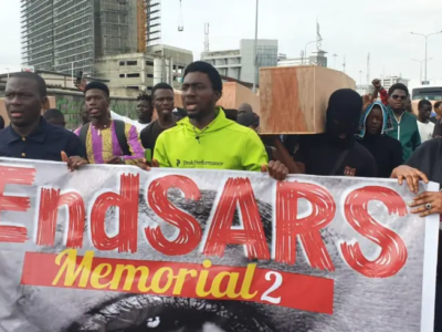 Police fire teargas, water cannon at participants of #EndSARSMemorial
