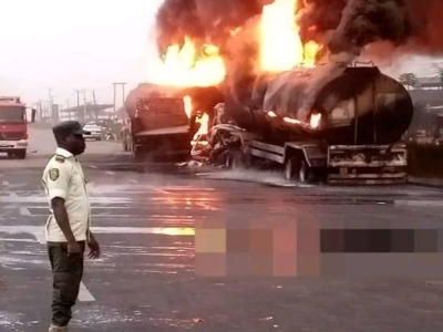10 burnt to death, three vehicles razed as tanker explodes on Lagos-Ibadan expressway