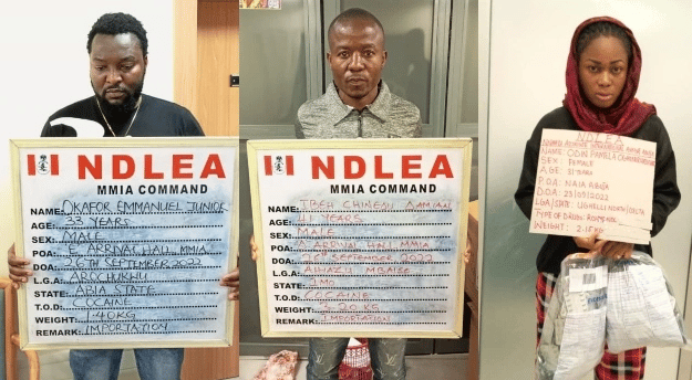 NDLEA arrests ex-footballer, two others for illicit drugs smuggling