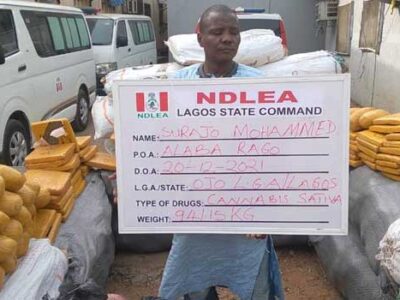 NDLEA seizes over 2.4m Tramadol pills at Lagos airport